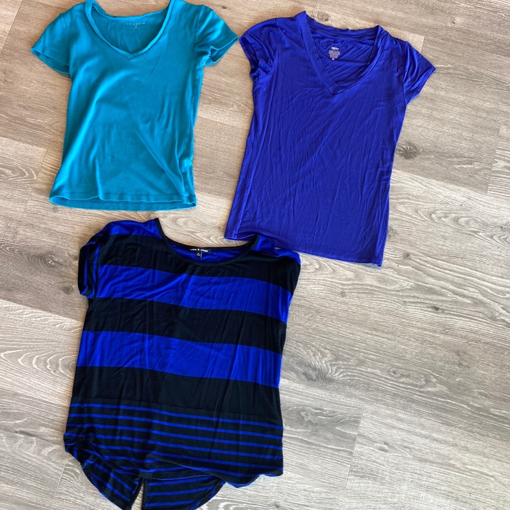 Bundle of 3 blue T-shirts all size M